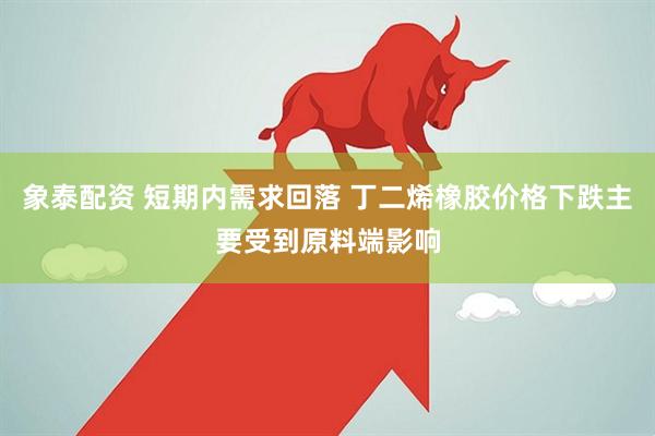 象泰配资 短期内需求回落 丁二烯橡胶价格下跌主要受到原料端影响
